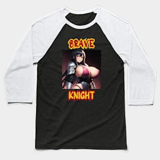 Brave Knight Anime Girl Baseball T-Shirt